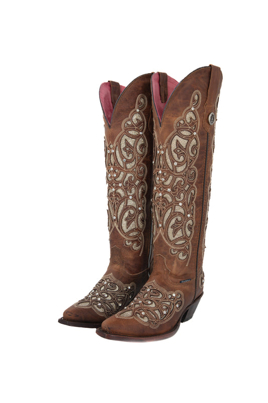 Claudia Barcelona Shedron Tall Point Toe Cowgirl Boot