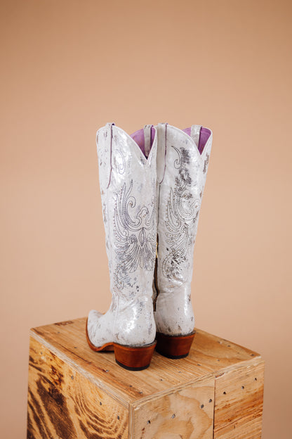 Camo Gamuza Blanco Cowgirl Boot