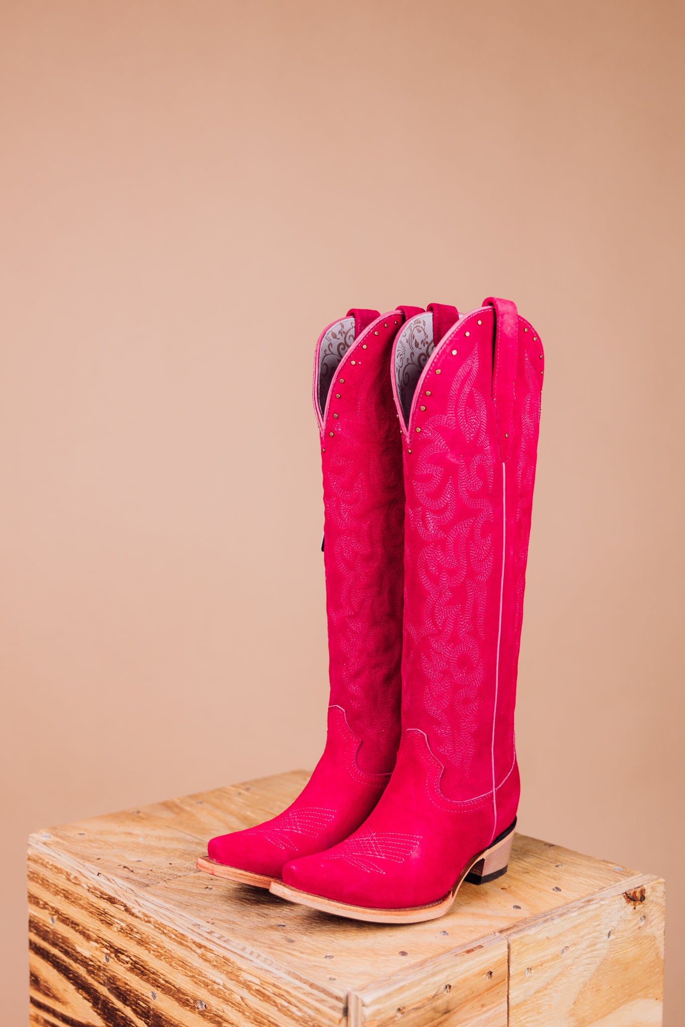 Angie Gamuza Tall Cowgirl Boot