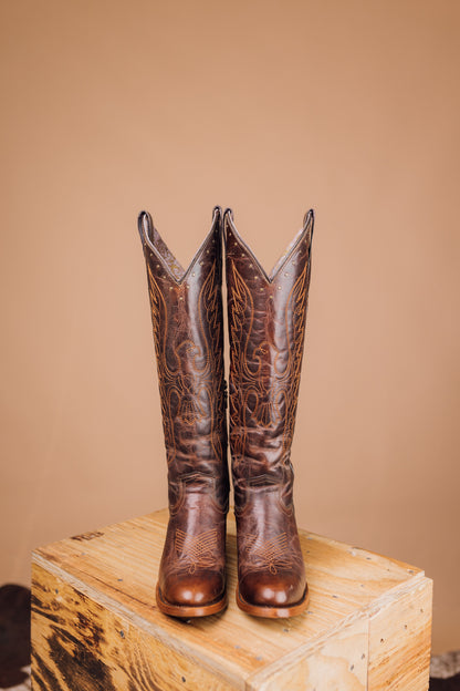The Carolina Damiana Tall Round Toe Cowgirl Boot