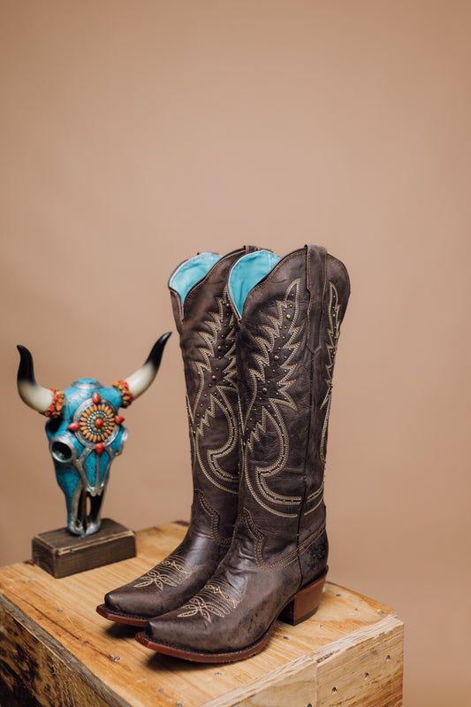 The Lailyn Estoperol Tall Wide Calf Friendly Cowgirl Boot