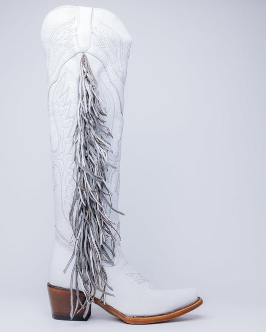 The Juany XL Fringe Neutral Cowgirl Boot