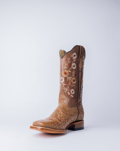 The Clarissa Cincelado Square Cowgirl Boot