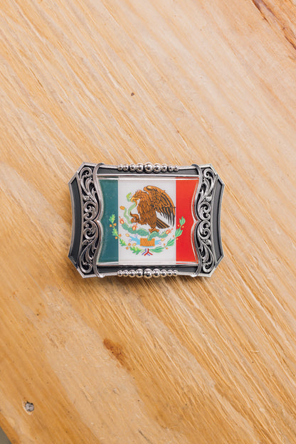 Mexico Flag Belt Buckle