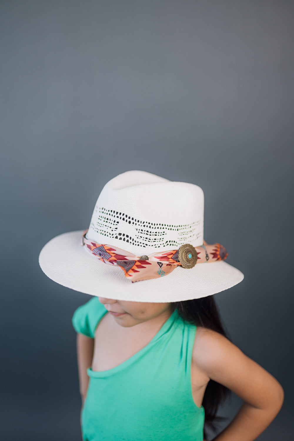 Daisy Rancher Kids Straw Hat