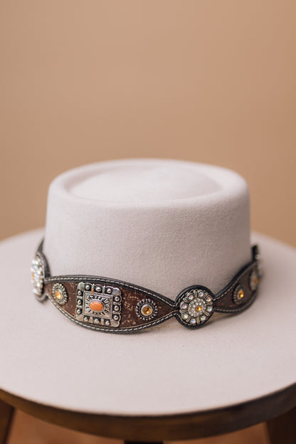 Silver Concho Hatband