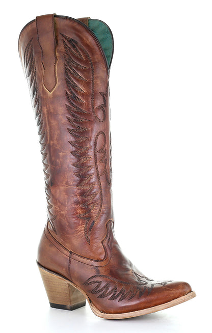 LD Cognac Embroidery Boot