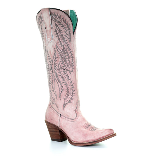 LD Rose Embroidery Tall Top Boot