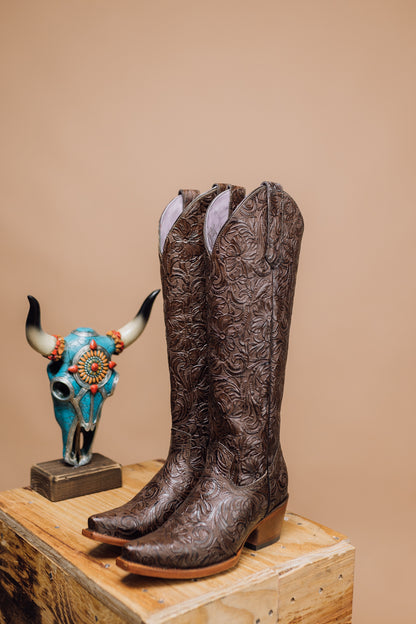The Nancy Cincelado Tall Cowgirl Boot