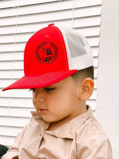 Rock'Em Red/ White Kids Logo Cap